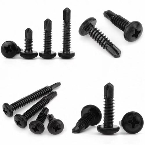 Carbon steel pan head self-drilling screw