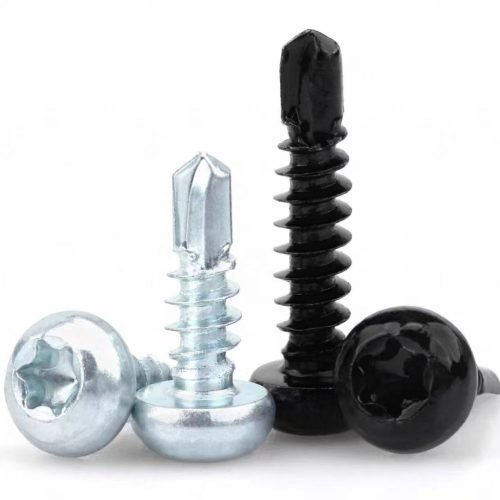 Carbon steel pan head self-drilling screw