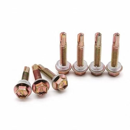 Carbon steel external hexagonal self-drilling screw