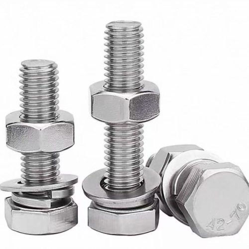 304/316 Stainless steel external hex bolt and nut assembly