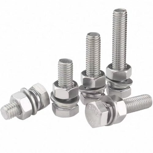 304/316 Stainless steel external hex bolt and nut assembly